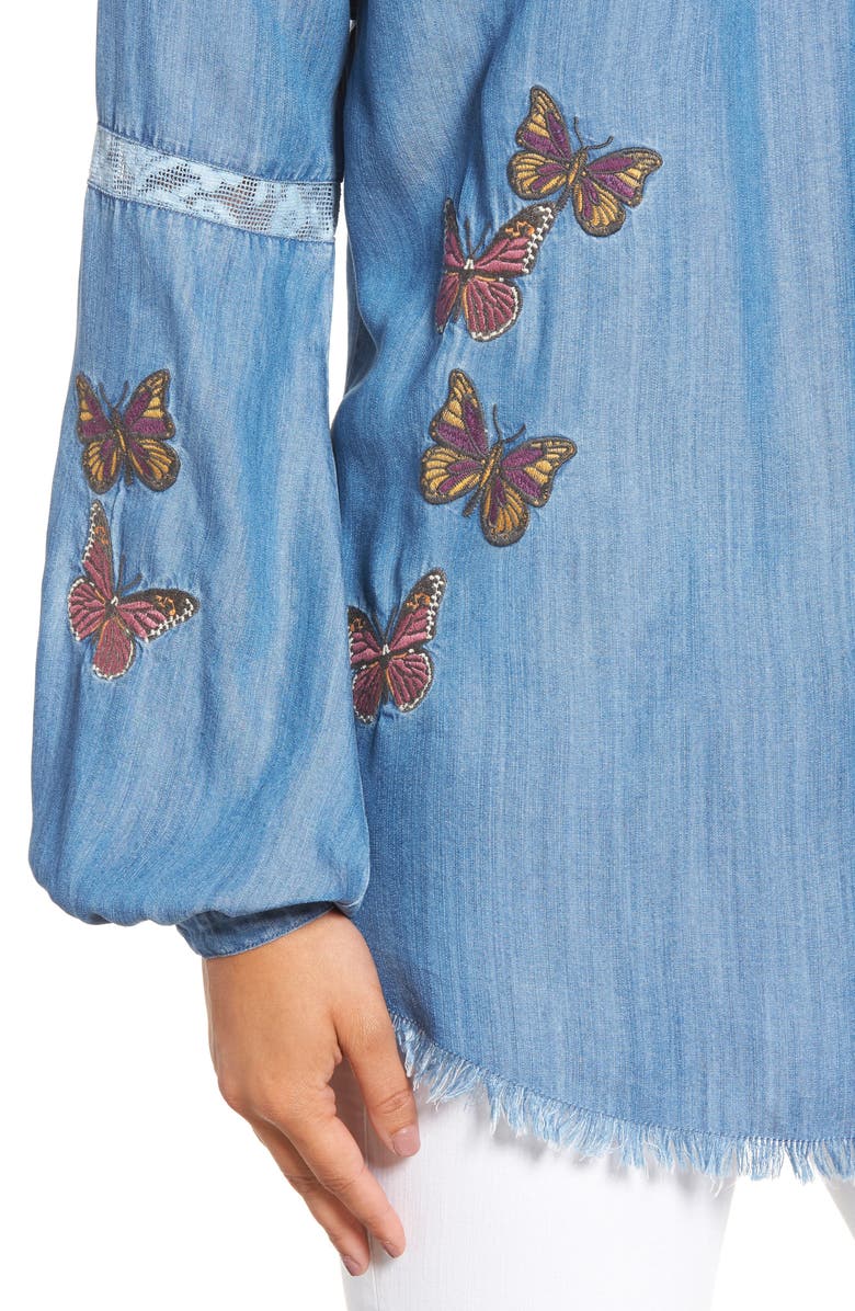 Billy T Embroidered Off the Shoulder Top, Alternate, color, 