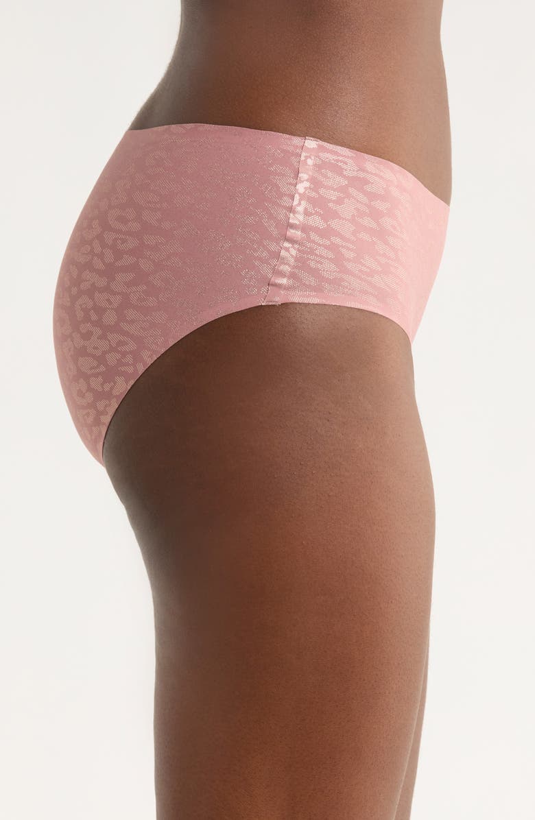 Chantelle Lingerie Soft Stretch Hipster Briefs, Alternate, color, Pink Leo Shimmer Print-B17