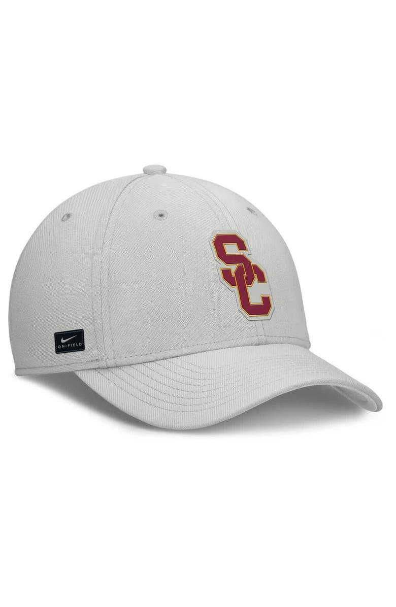 Nike Men's Nike Gray USC Trojans Rise Practice Performance Adjustable Hat, Alternate, color,