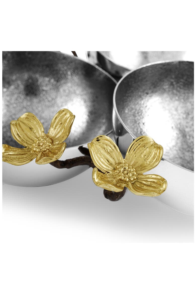 Dogwood Set of 3 Serving Bowls, Alternate, color, SILVER/ GOLD