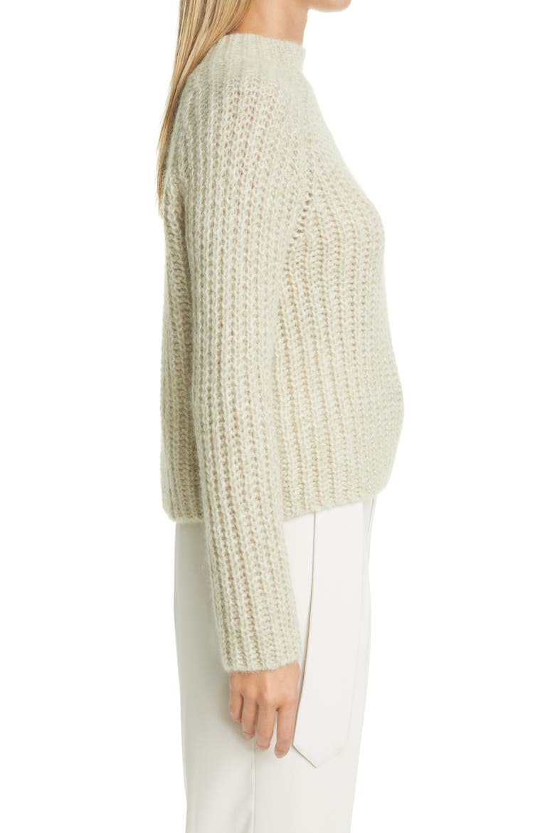 Marled Shaker Stitch Raglan Sleeve Sweater, Alternate, color, SEPIA