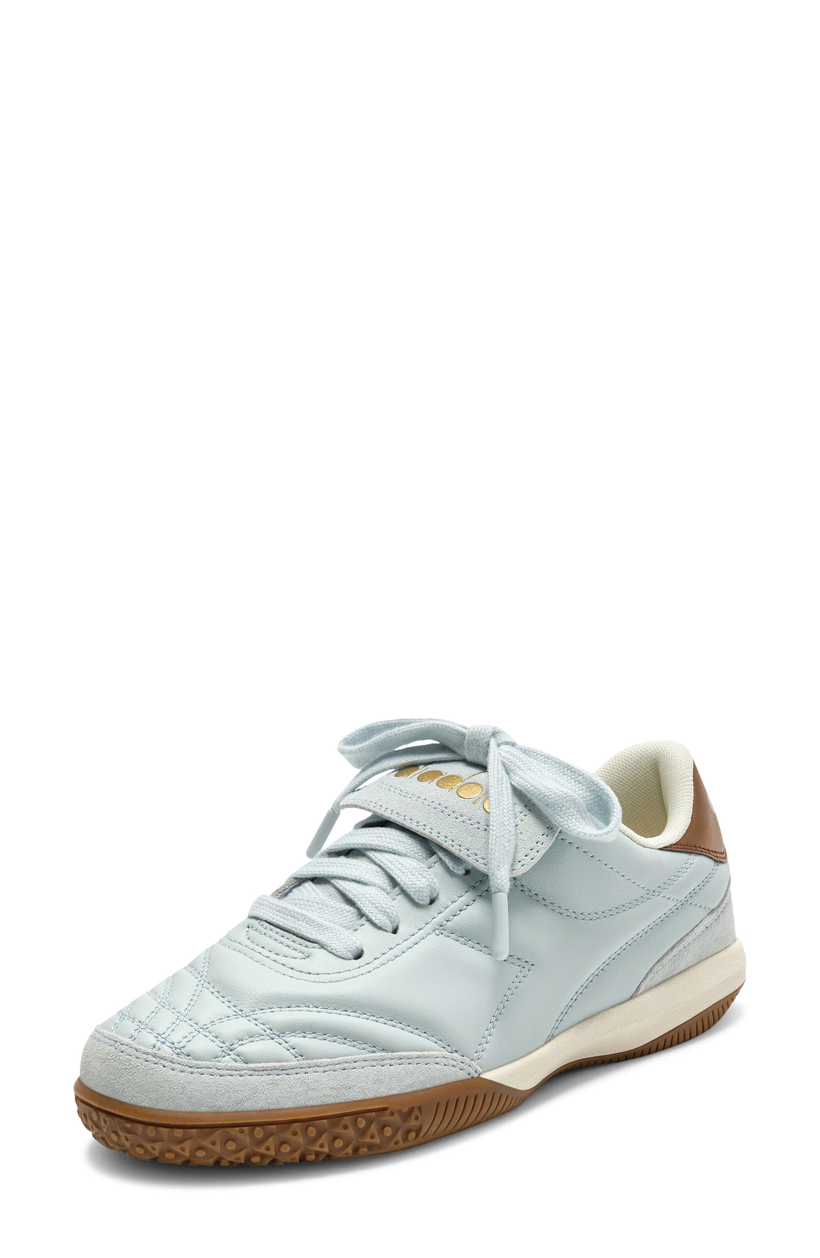Diadora Gold Indoor Leather Sneakers, Main, color, Wan Blue