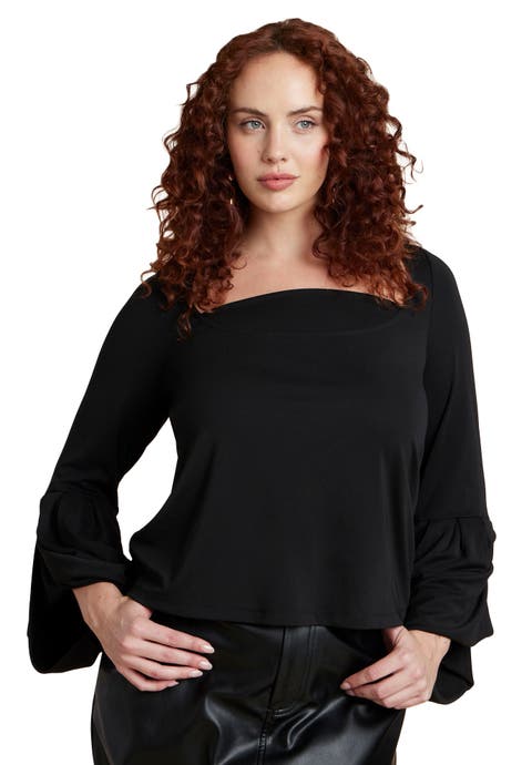 Draped Cuff Top (Plus)