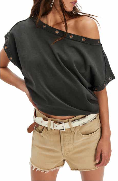 Free People Billie Grommet Off-the-Shoulder Top