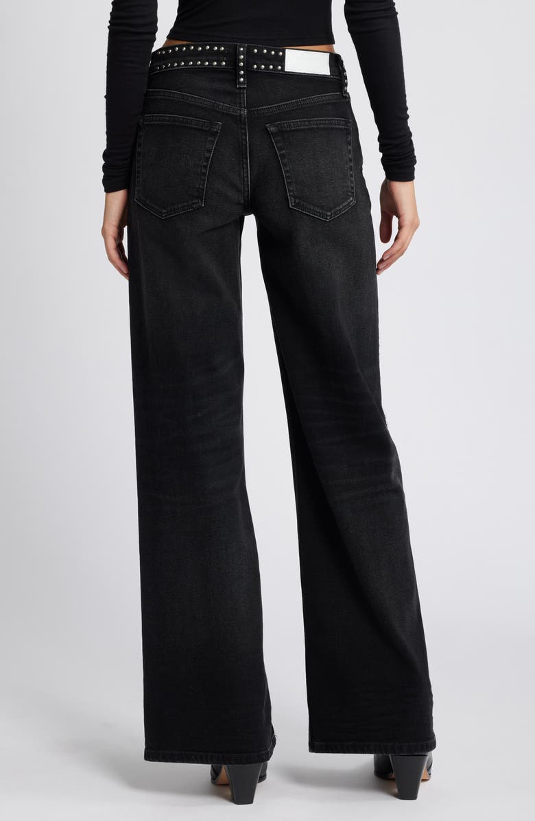 Re/Done Studded Wide Leg Jeans, Alternate, color,