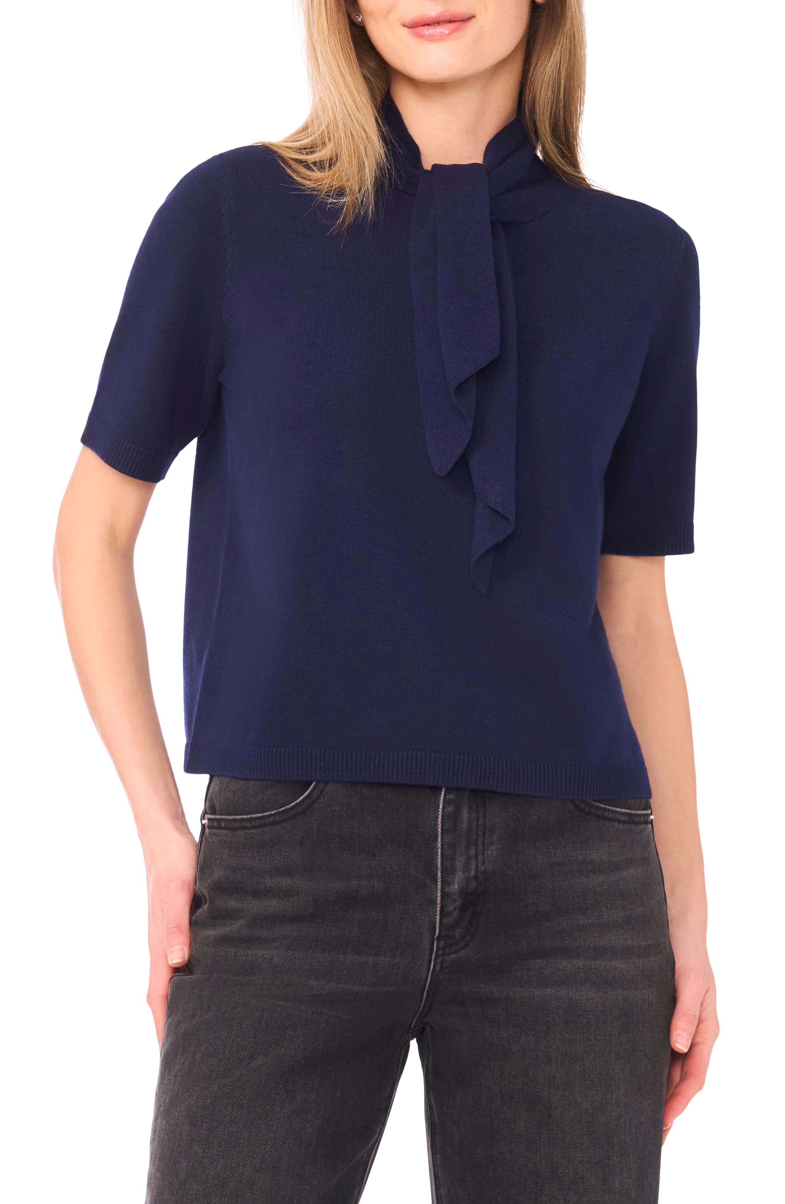 Halogen® Tie Neck Top