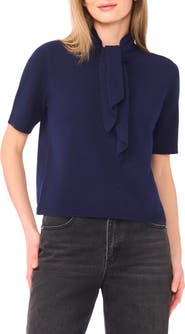 Halogen® Tie Neck Top