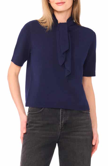 Halogen® Tie Neck Top