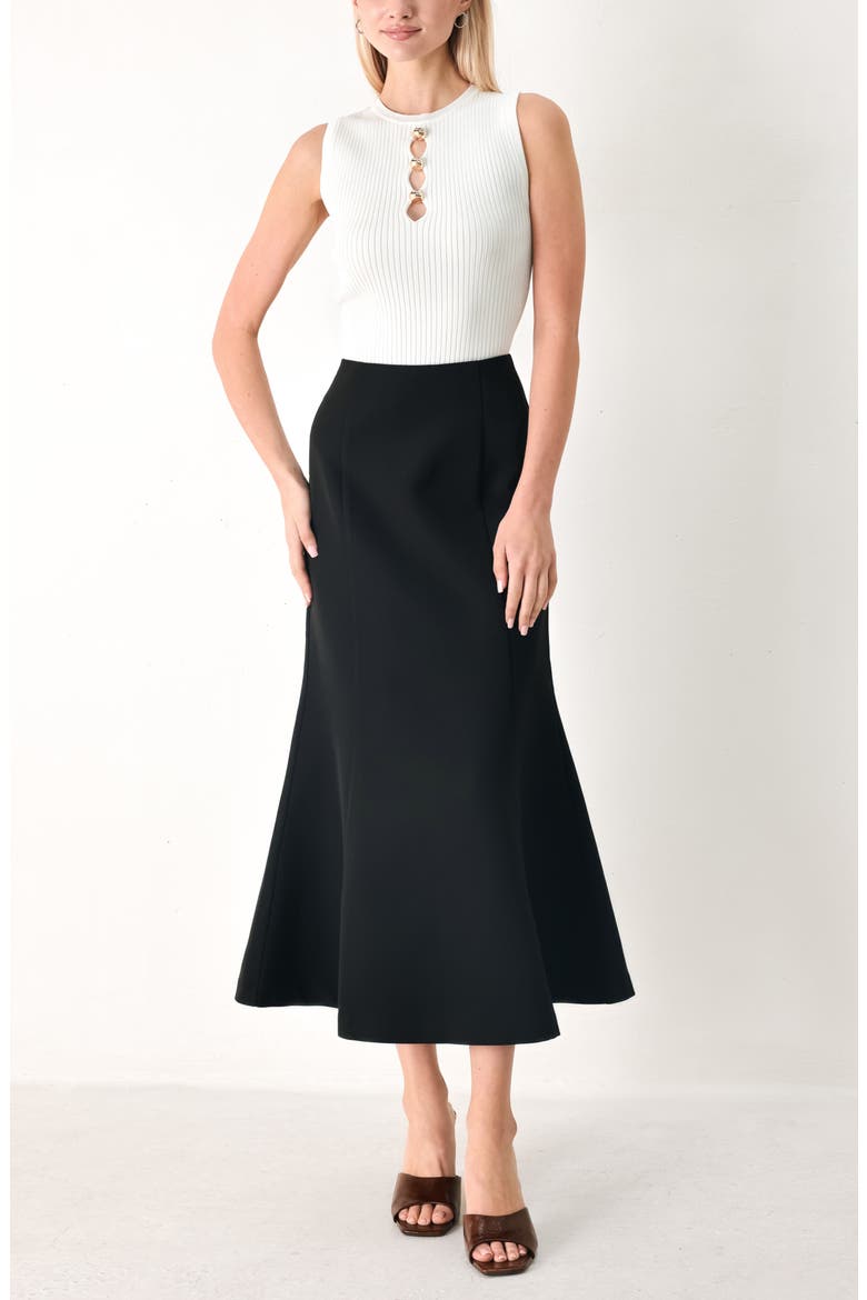 Midi Skirt, Alternate, color, BLACK