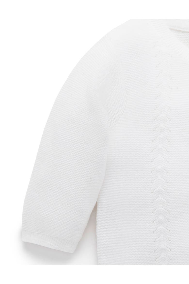 Essential Layette Cardigan, Alternate, color, Vanilla
