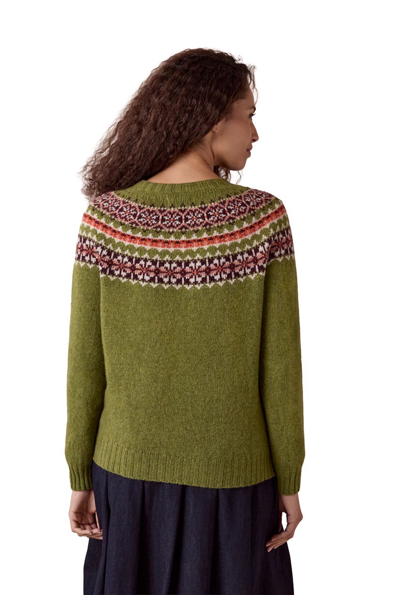 Highlands Crew Neck Sweater, Alternate, color, Clover Green