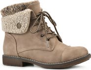 CLIFFS BY WHITE MOUNTAIN Cliffs by White Mountain Duena Faux Shearling Lined Lace-Up Boot