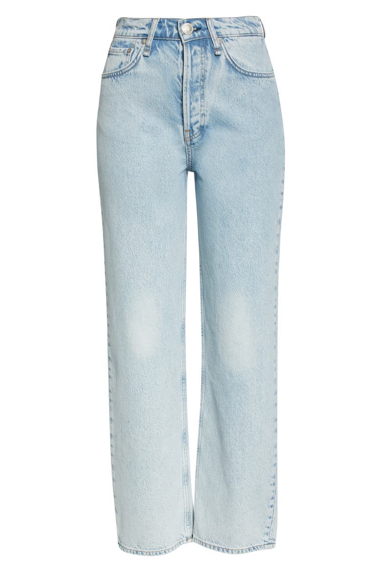 Maya High Waist Ankle Straight Leg Jeans, Alternate, color, AGATE