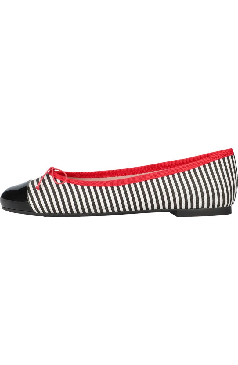 Pretty Ballerinas Round Toe Toecap Textile Ballet Flat, Main, color, Blue Stripes