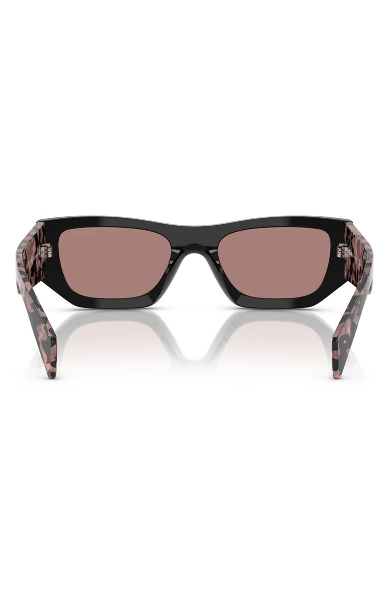 Prada 53mm Pillow Sunglasses, Alternate, color, Black Brown