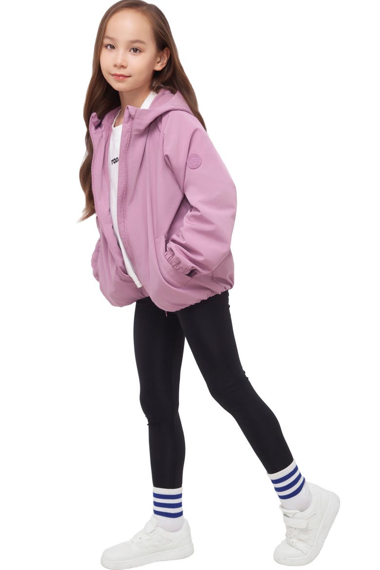 Kids' Mia Bubble Hem Fleece Lined Hooded Jacket, Alternate, color, Pink