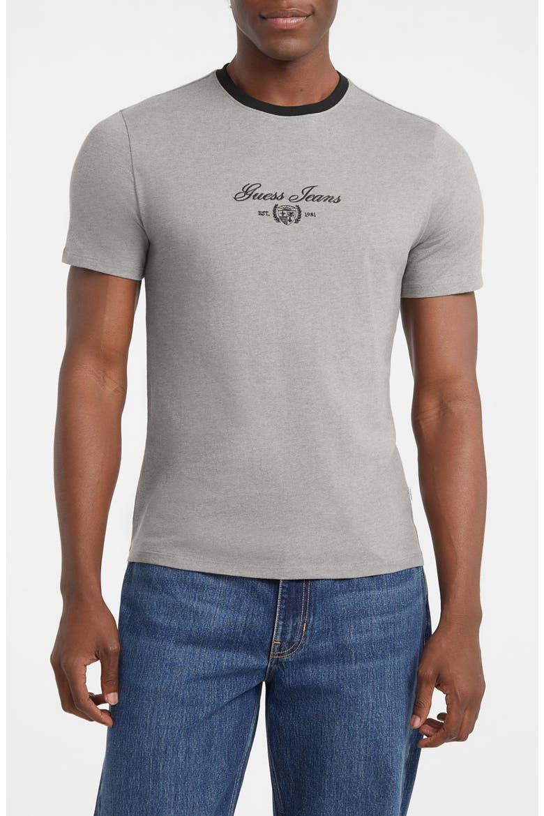 Embroidered Logo T-Shirt, Main, color, OPEN GREY