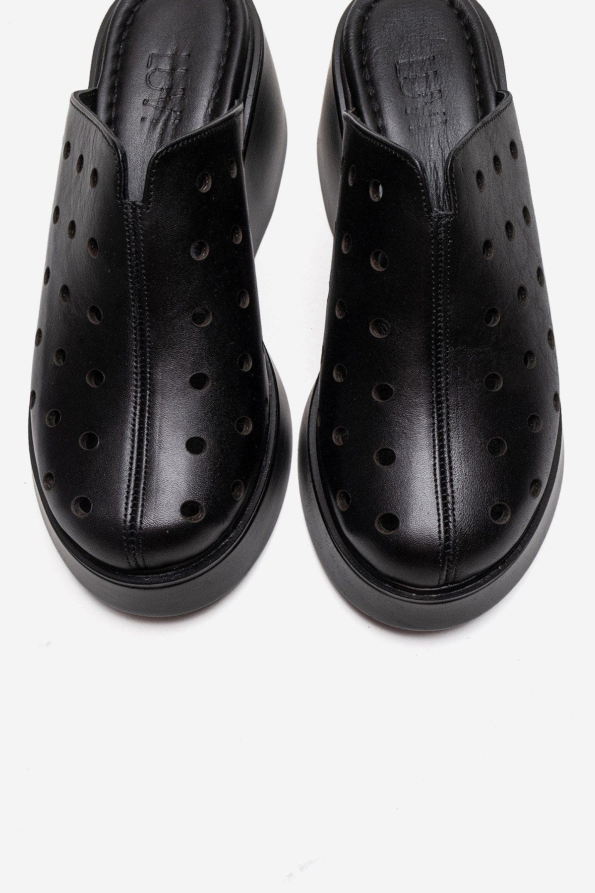 Forever & Always Shoes Nives Leather Wedge Sandal, Alternate, color, Black