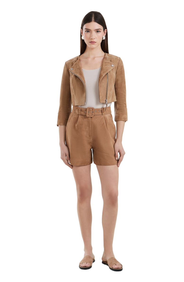 Rudsak WINNI WOMEN'S FITTED CROPPED SUEDE JACKET, Alternate, color,