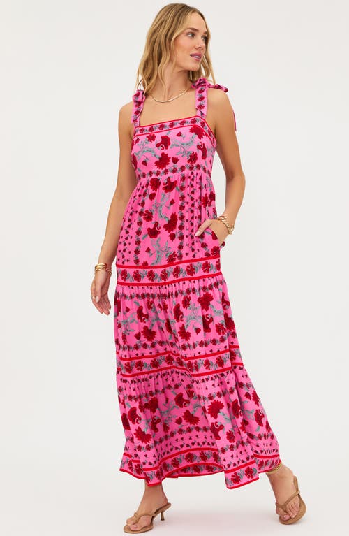 Beach Riot Charlotte Floral Cover-up Sundress In Pink