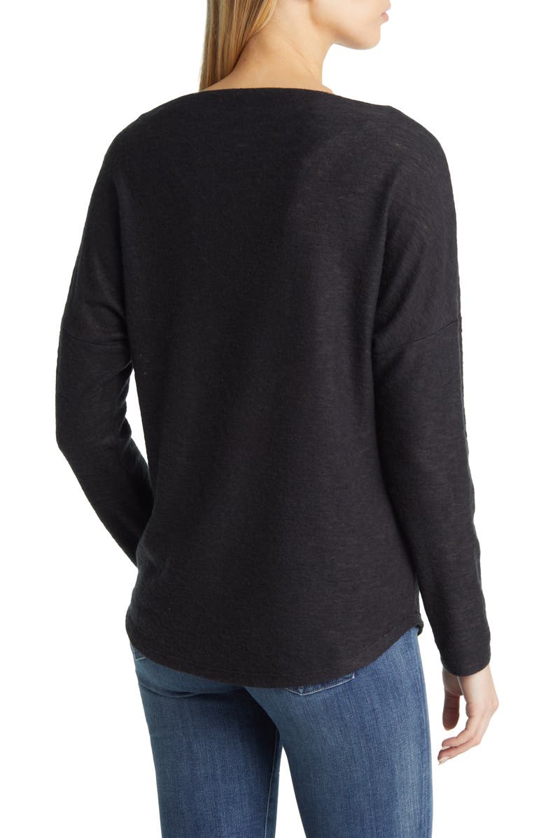 Caslon<sup>®</sup> Boat Neck Long Sleeve Top, Alternate, color,