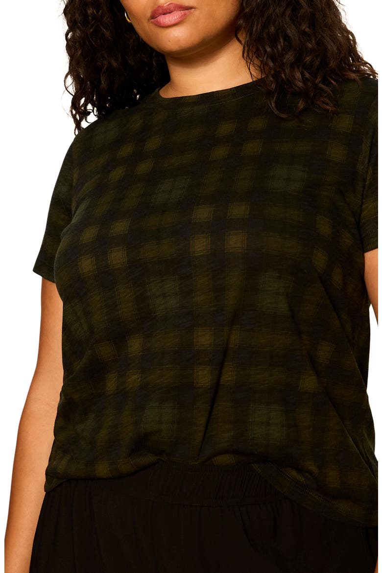 The Perfect T-Shirt, Alternate, color, FOREST PLAID GREEN