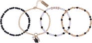 Hallmark 4pc Black & Gold Graduation Bracelet Set