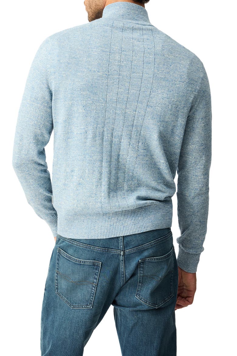 Fortrose Cotton Quarter Zip Sweater, Alternate, color, OCEAN