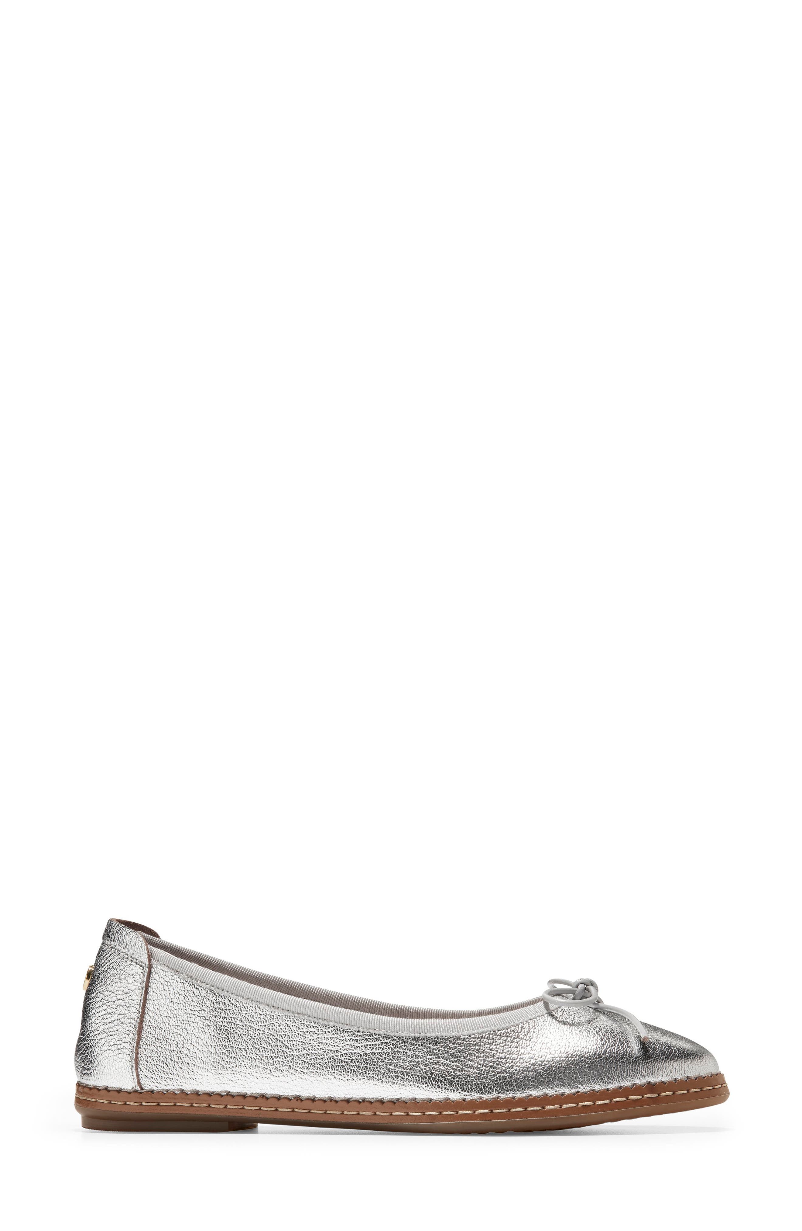 Cloudfeel All Day Ballet Flat, Alternate, color, SILVER IDRA/ MICROCHIP