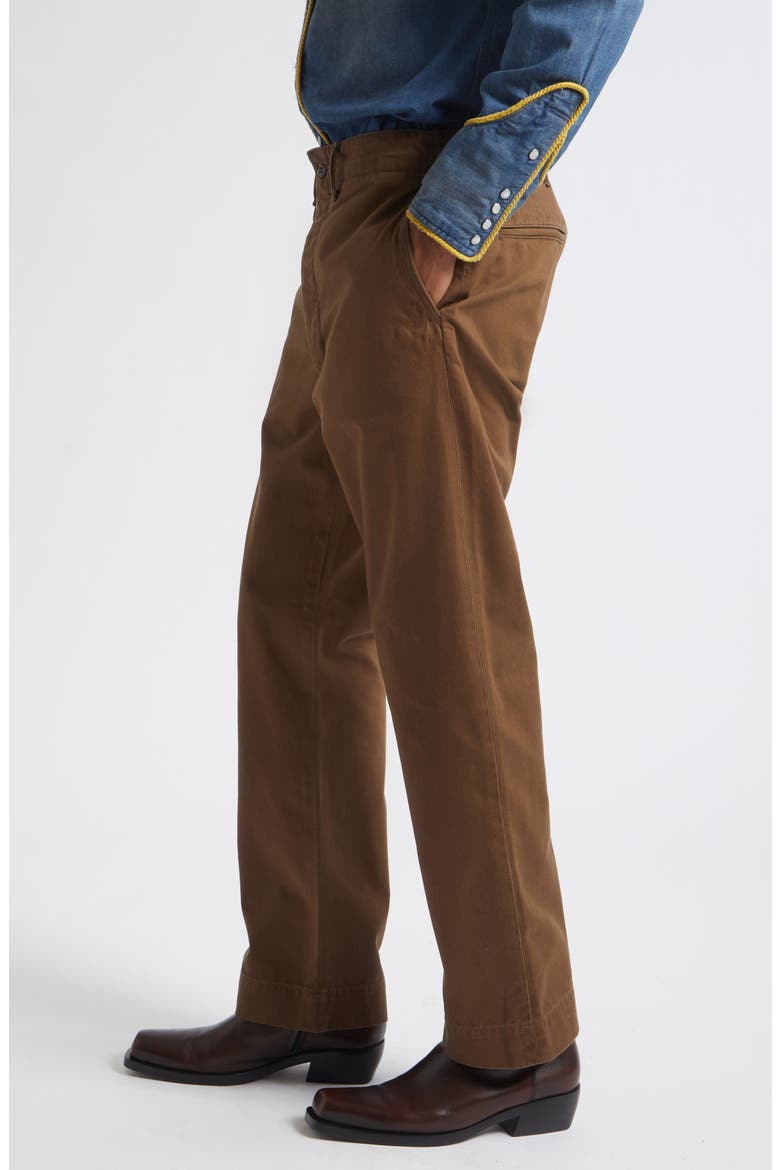 Cotton Twill Field Chino Pants, Alternate, color, DARK BROWN