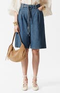& Other Stories Belted Longer Length Denim Shorts