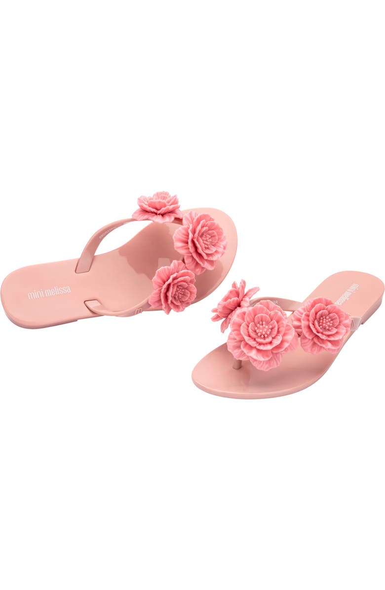 Mini Melissa Kids' Mini Harmonic Springtime Flip Flop, Alternate, color, Pink