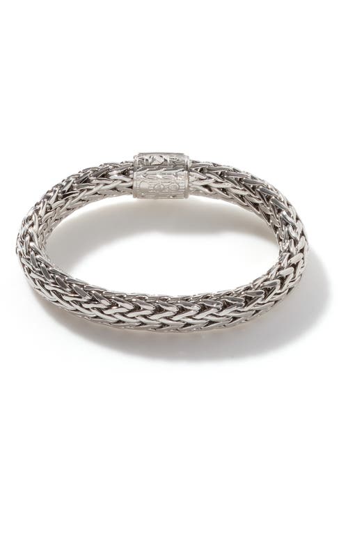 John Hardy Icon Bracelet Silver Diamonds 10.5mm In Metallic
