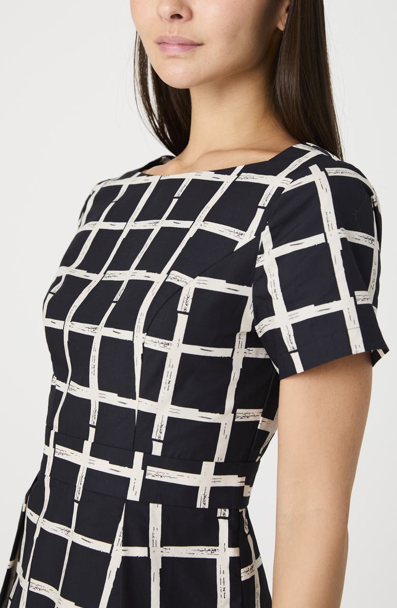 French Connection Funnel Neck Cotton Minidress, Alternate, color, Print