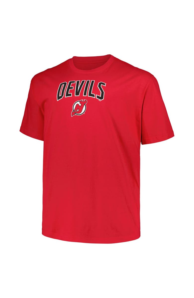 PROFILE Men's Profile Red New Jersey Devils Big & Tall Arch Over Logo T-Shirt, Alternate, color, Red