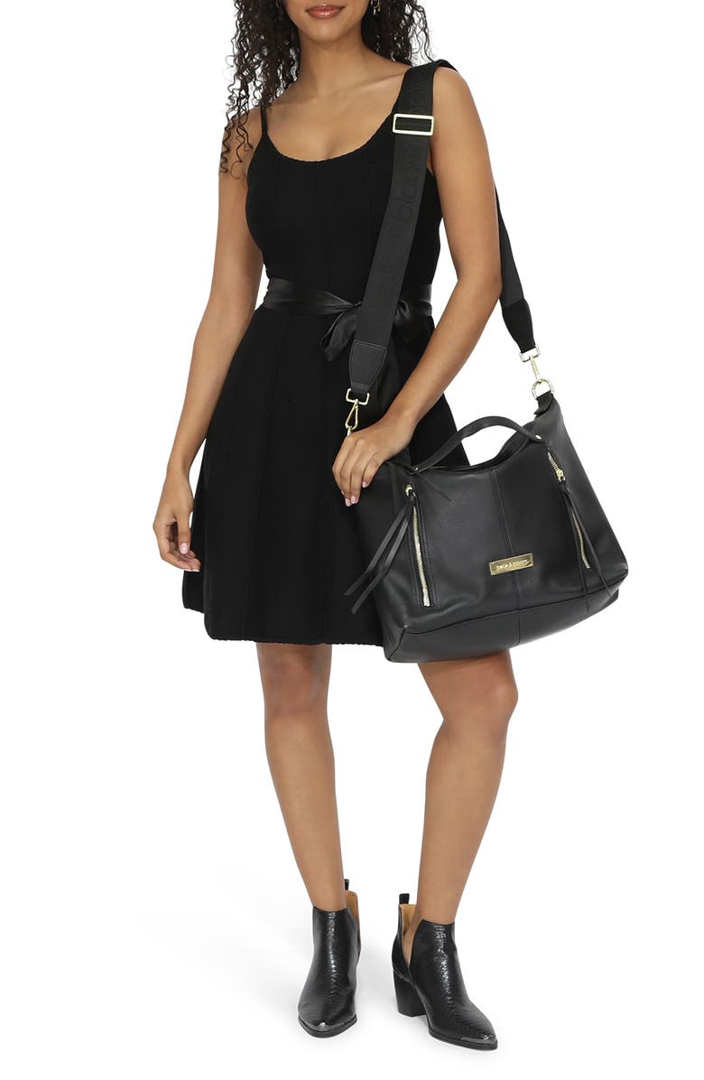 Belle & Bloom Love Her Madly Knit Fit and Flare Dress, Alternate, color, Black