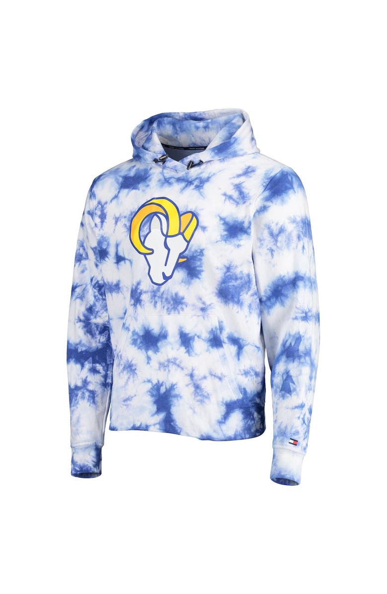 Tommy Hilfiger Men's Tommy Hilfiger Royal Los Angeles Rams Stanley Tie-Dye Pullover Hoodie, Alternate, color, 