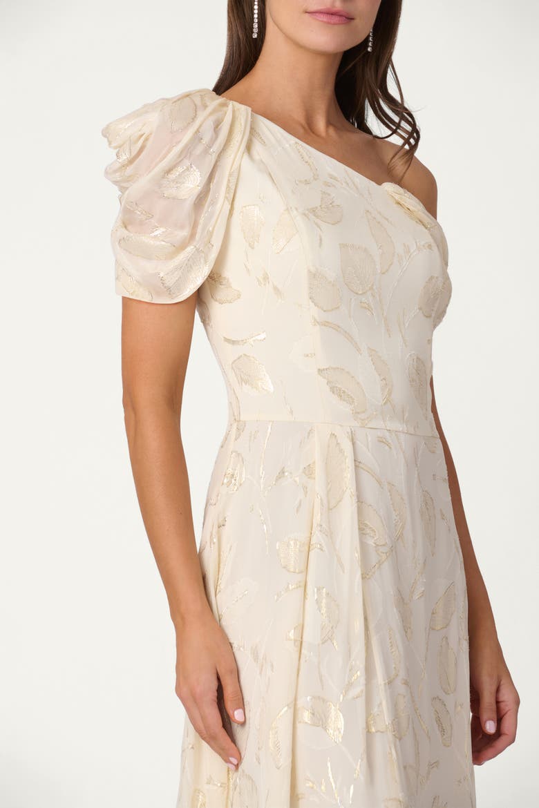Midnight Lurex Chiffon Penelope Dress, Alternate, color, Ivory/Gold