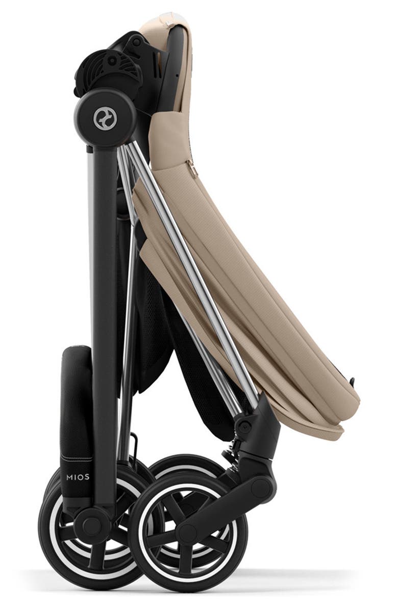 CYBEX MIOS 3 Compact Lightweight Stroller, Alternate, color, Cozy Beige Black