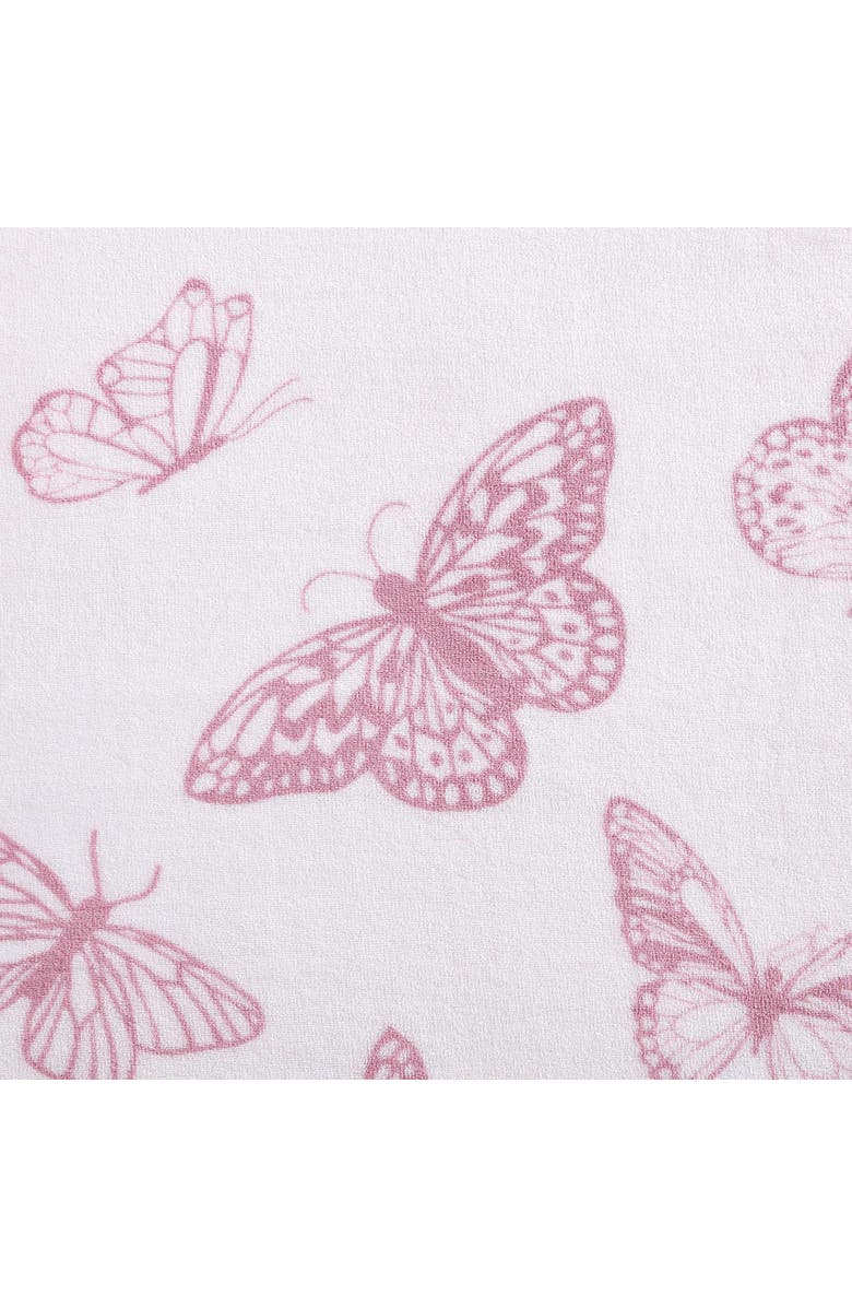 Betsey Johnson Malachite Butterfly Throw Blanket, Alternate, color, Pink