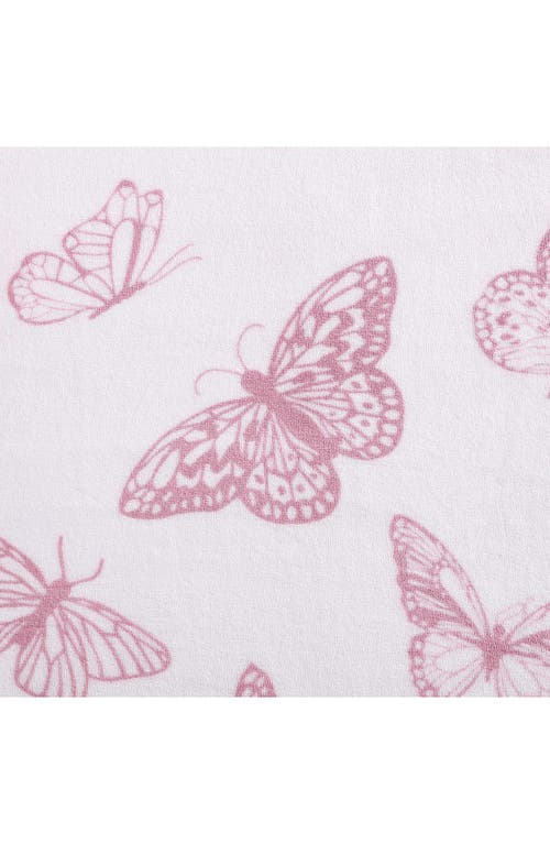 Betsey Johnson Malachite Butterfly Throw Blanket In Pink