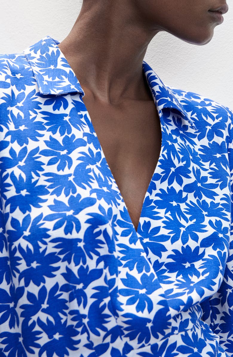 MANGO Floral Long Sleeve Minidress, Alternate, color,