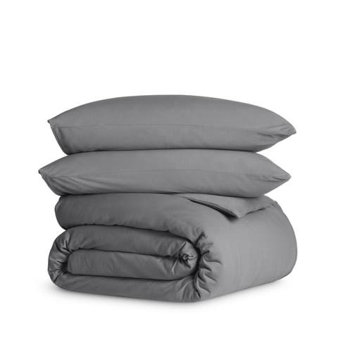 Organic Cotton Jersey Duvet Cover & Pillowcase Set