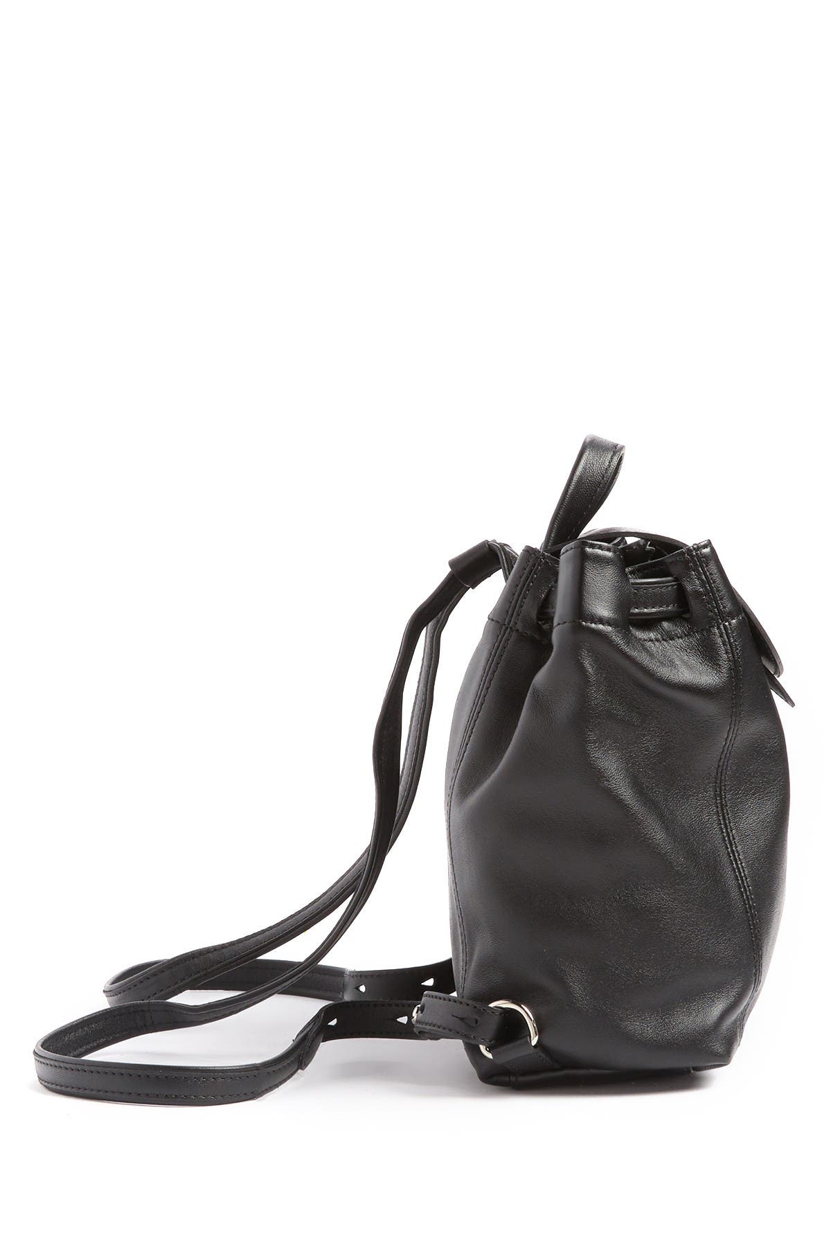 Longchamp Extra Small Le Pliage Cuir Backpack, Alternate, color, Black