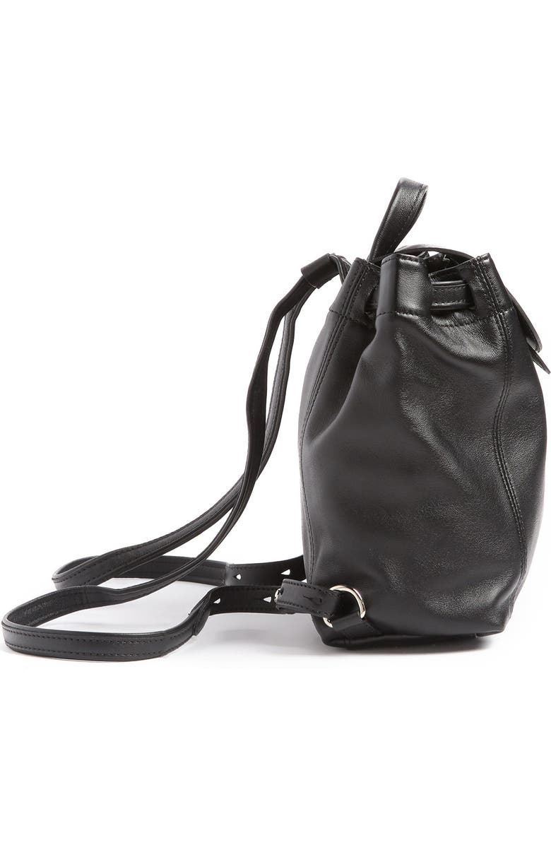 Longchamp Extra Small Le Pliage Cuir Backpack, Alternate, color, Black