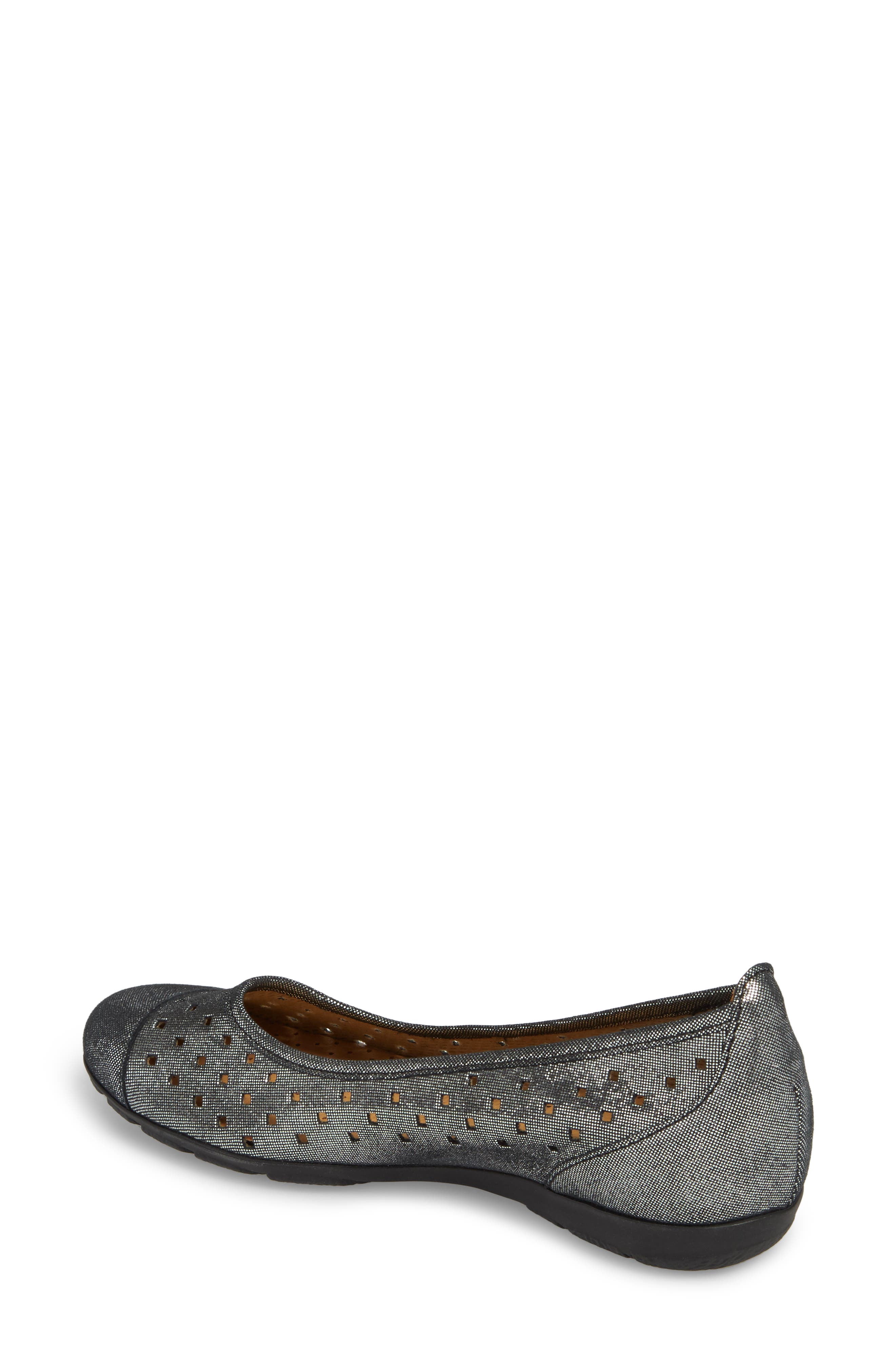 Gabor Perforated Ballet Flat, Alternate, color, 