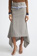 MONSE Check Deconstructed Waistband Skirt
