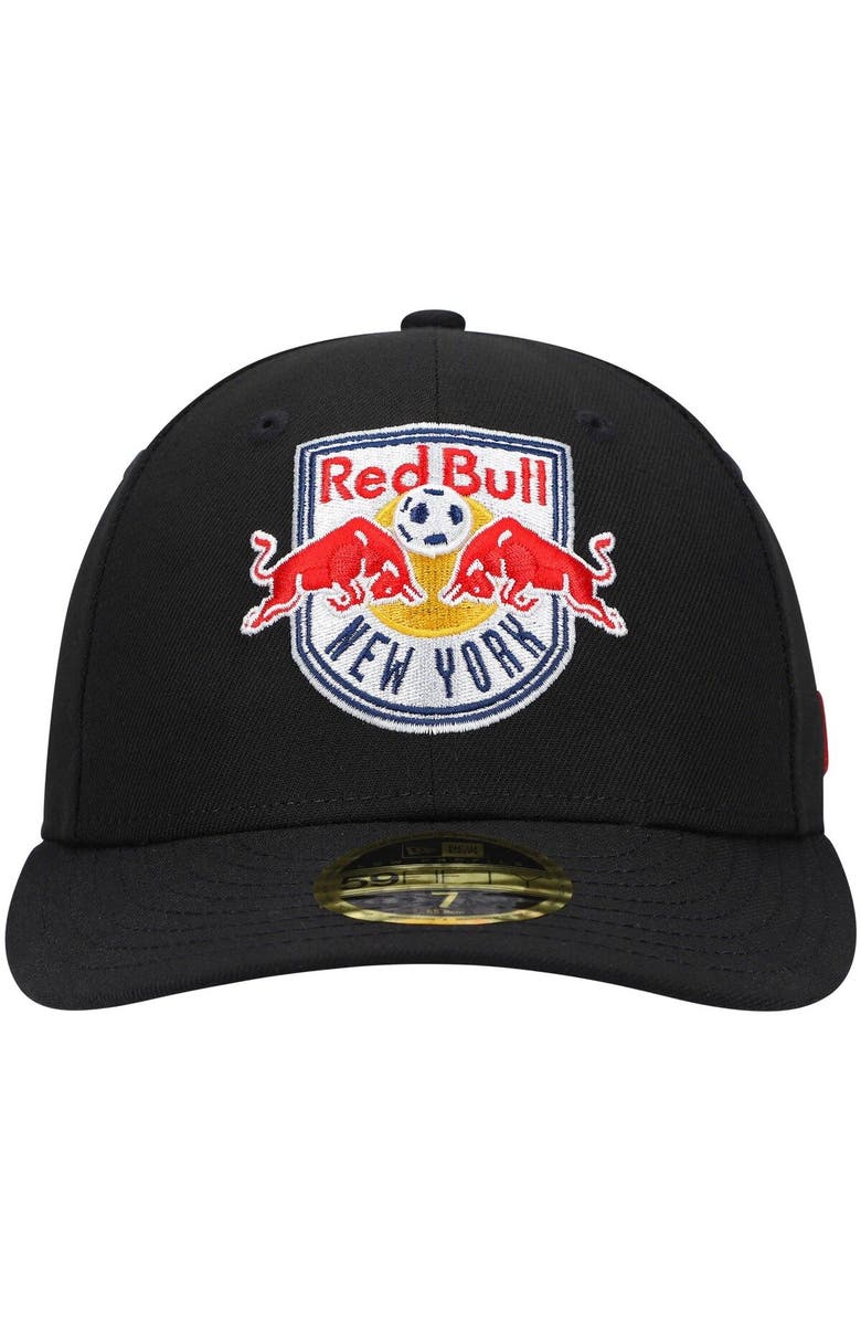 New Era Men's New Era Black New York Red Bulls Primary Logo Low Profile 59FIFTY Fitted Hat, Alternate, color,
