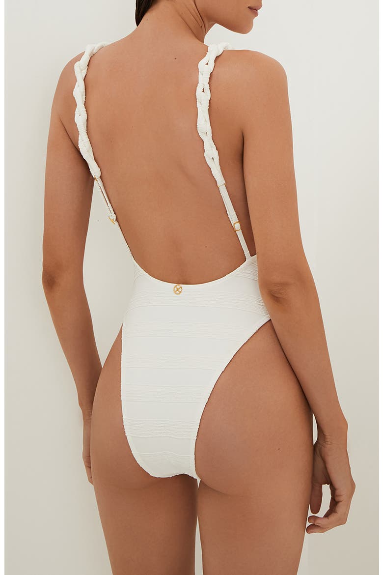 Leanne One-Piece Swimsuit, Alternate, color, WHITE