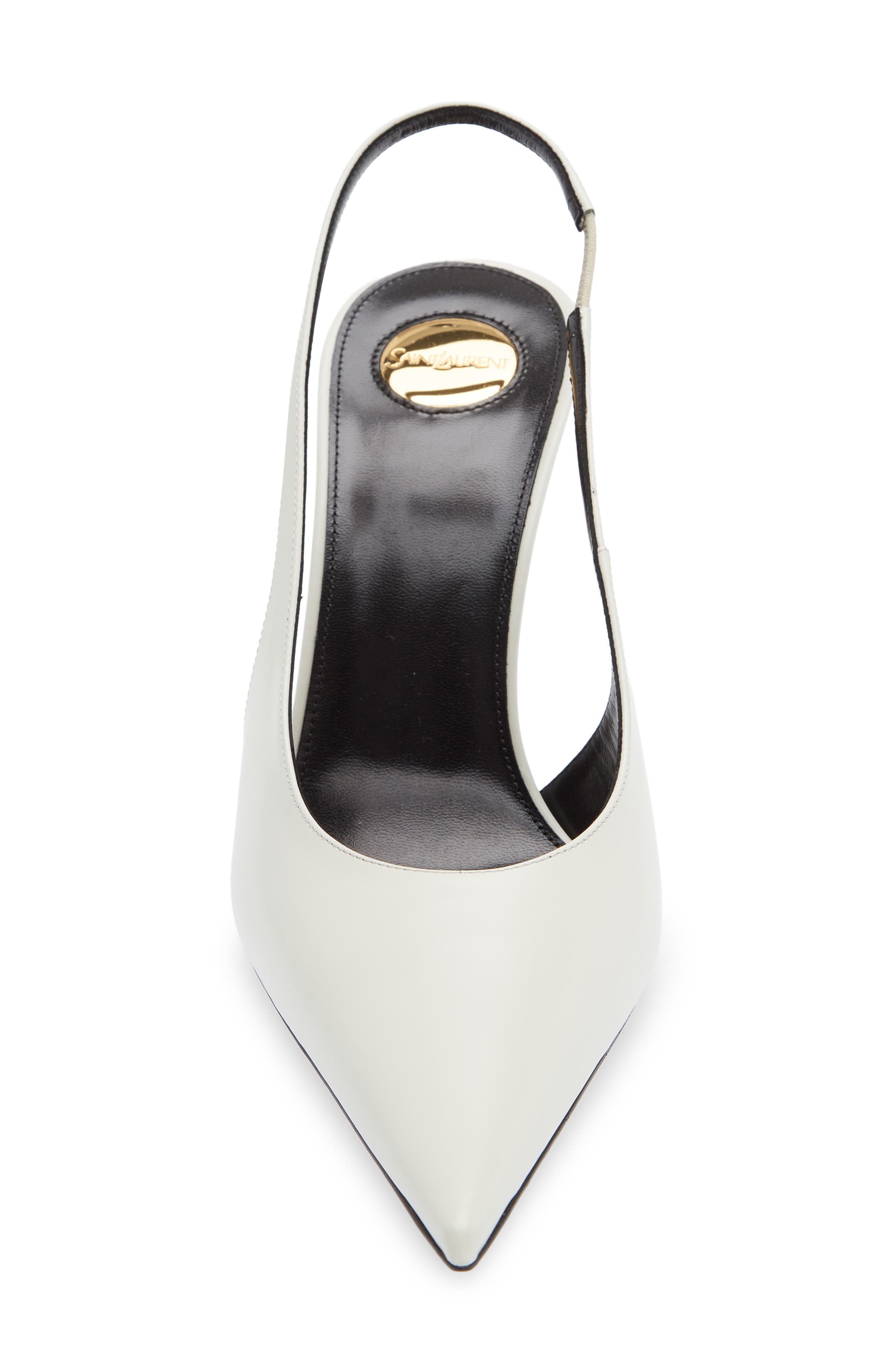 Saint Laurent Guermantes Slingback Pump, Alternate, color, Off White